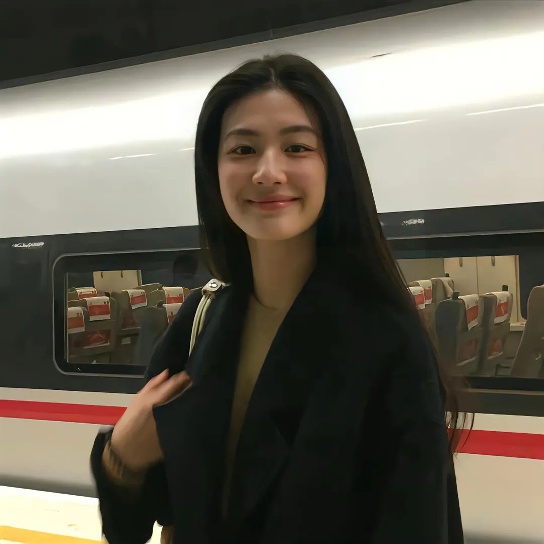 抽象画中的越南少女